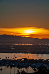 Fototapeta na wymiar Sunrise in Downtown, San Diego, CA