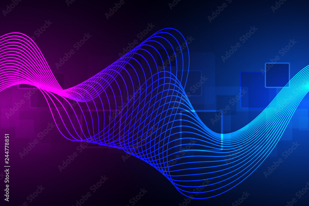 Poster technology concept. future cyber technology web services for business and internet project. geometri