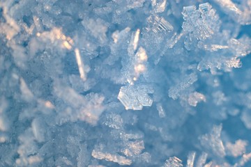 Snow detail, winter season background, snowflakes.