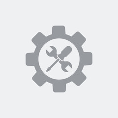 Industry, technical assistance or settings symbol