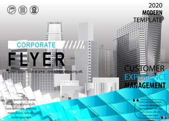 City Background corporate flyer Cover Design Template in A4. Can be adapt to Brochure, Annual Report, Magazine,Poster, Corporate Presentation, Portfolio, Flyer, Banner, Website