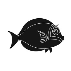 Isolated object of sea and animal sign. Set of sea and marine stock symbol for web.