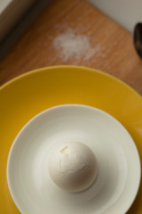 the egg made for breakfast on a table in kitchen