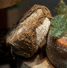 italian cheese at market in pienza