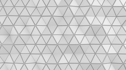 White triangular abstract background, Glossiness surface. 3d Rendering