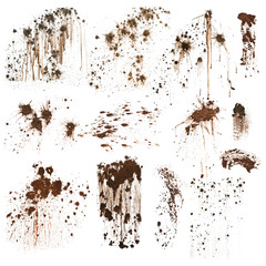 Mud splatters isolated - obrazy, fototapety, plakaty