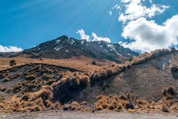 Outside of Nevado de Toluca and sun shining