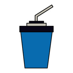 paper cup soda with straw