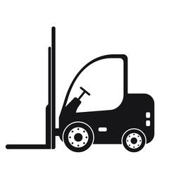 Forklift icon vector isolated