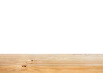 Beautiful texture wood table top texture on white background.For create product display or design key visual layout