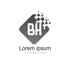 Letter Logo BH Template Vector Design
