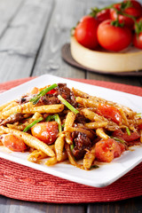 Delicious Chinese food, fried rice noodles

