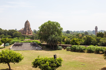 Obraz premium Valley with temples, Chittogarh, India