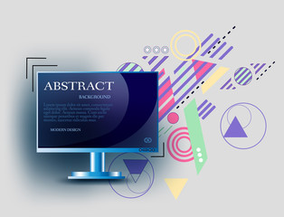 Geometry background. Abstract. Computer.