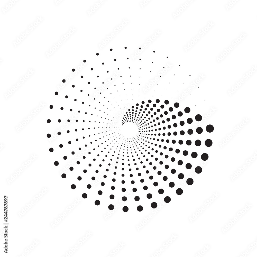 Poster halftone dots circle texture. creative geometric pattern. abstract vector background.