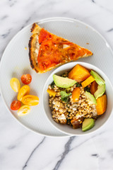 Sorghum with Avocado and Tomato Tart