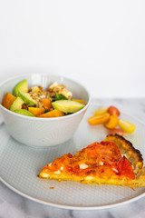 Sorghum with Avocado and Tomato Tart