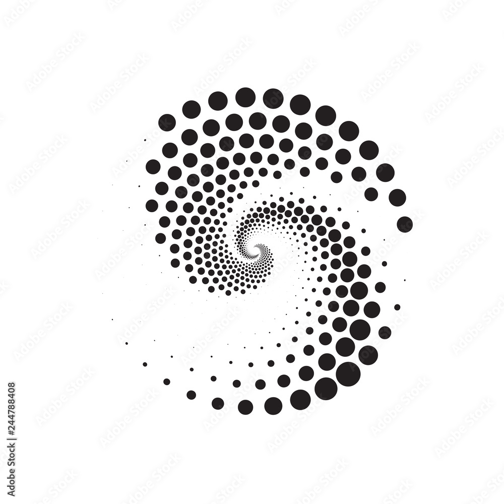 Poster halftone dots circle texture. creative geometric pattern. abstract vector background.