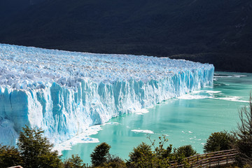 Amazing high view of the Glacier Perito Moreno National Park in Patagonia, Argentina.