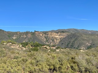 In the mountains of California in the summer. Stones, sand, sun