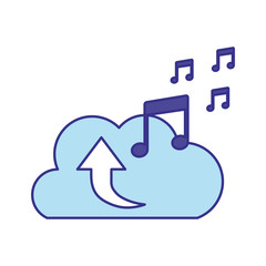 Obraz premium download cloud with objects isolated icon