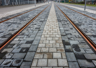 Schienen auf der Strasse
