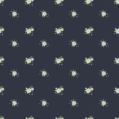 Fashionable pattern in small flowers. Floral seamless background for textiles, fabrics, covers, wallpapers, print, gift wrapping and scrapbooking. Raster copy