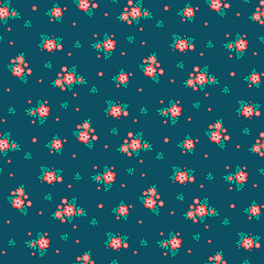 Fashionable pattern in small flowers. Floral seamless background for textiles, fabrics, covers, wallpapers, print, gift wrapping and scrapbooking. Raster copy