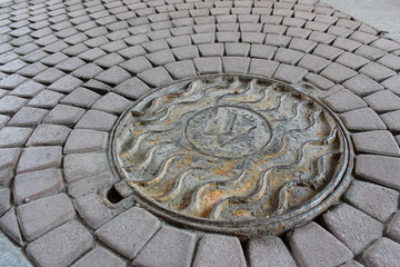 manhole on the street