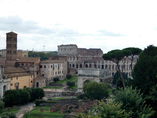 Obraz premium Foro Romano, en la ciudad de Roma.