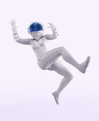 astronaut crash - 3d rendering