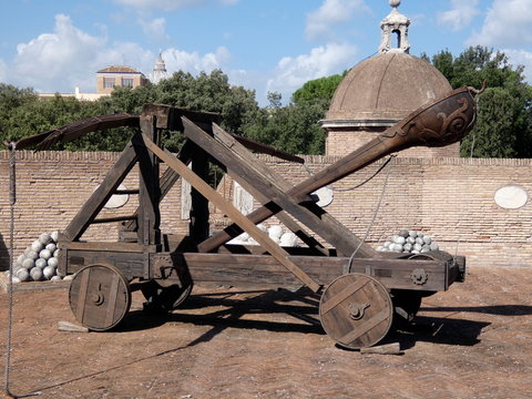 Catapulta medieval.
