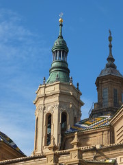 Fototapeta na wymiar Corner Detail Of Basilica de Nuestra Señora de Pilar