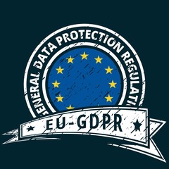 EU GDPR label illustration