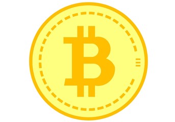 Bitcoin icon. Bitcoin flat logo. Bitcoin icons on white background. 