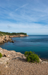The coast of ametlla mar on the coast of tarragona