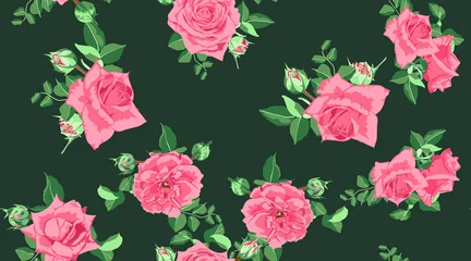 Poster Vector Roses Pattern, Wedding Design. © ingara