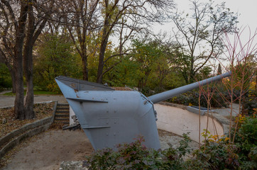 Russia, Republic of Crimea, Sevastopol. 130-mm shipborne gun B-13.