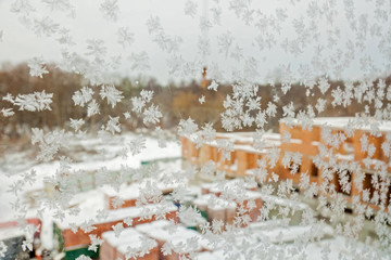 Snowflakes on the window