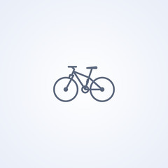 Fototapeta na wymiar Bike freeride, vector best gray line icon
