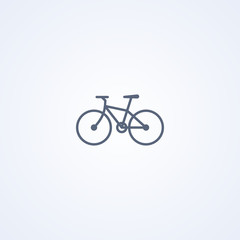 Bike, vector best gray line icon