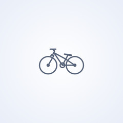 Naklejka na ściany i meble Dirt bike, vector best gray line icon