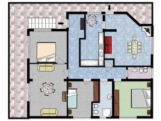 Illustration floor plan