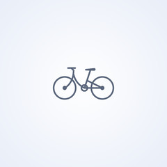 Female bike, vector best gray line icon