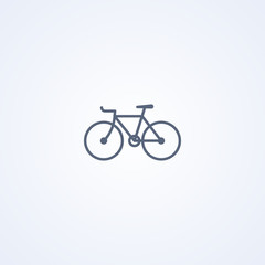 Fixed gear bike, vector best gray line icon