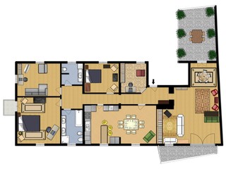 Illustration floor plan