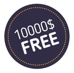 ten thousand dollars free advertising sticker