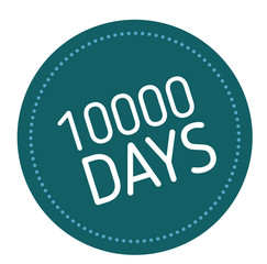 ten thousand days advertising sticker