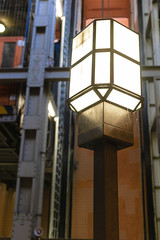 An old lantern in tunnel