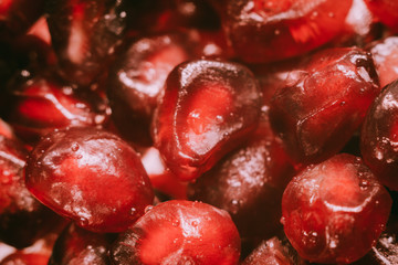 ripe pomegranate close-up